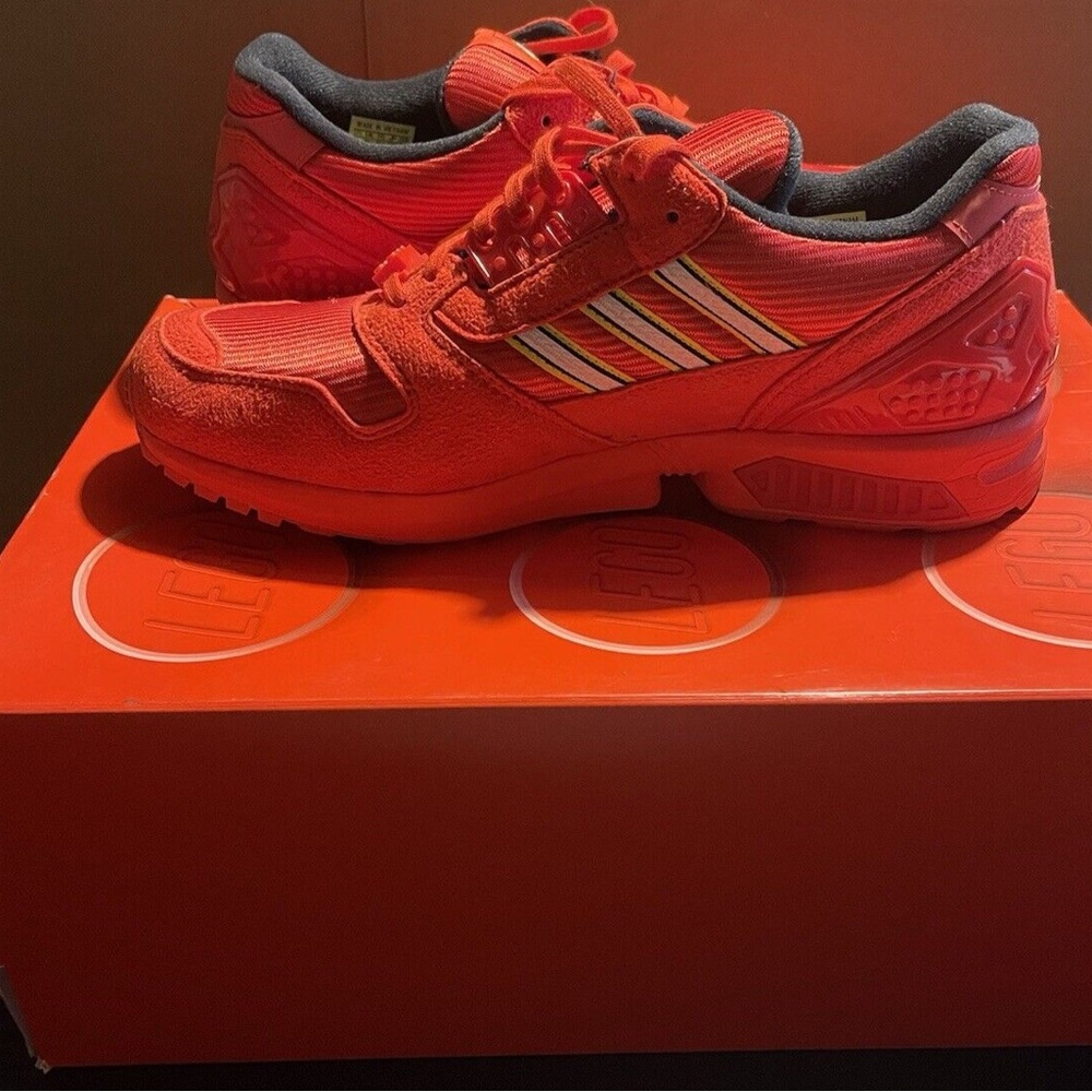 Adidas Originals ZX 8000 Lego Red Sneakers Men’s Size 11 Style #FY7084 - Picture 5 of 16